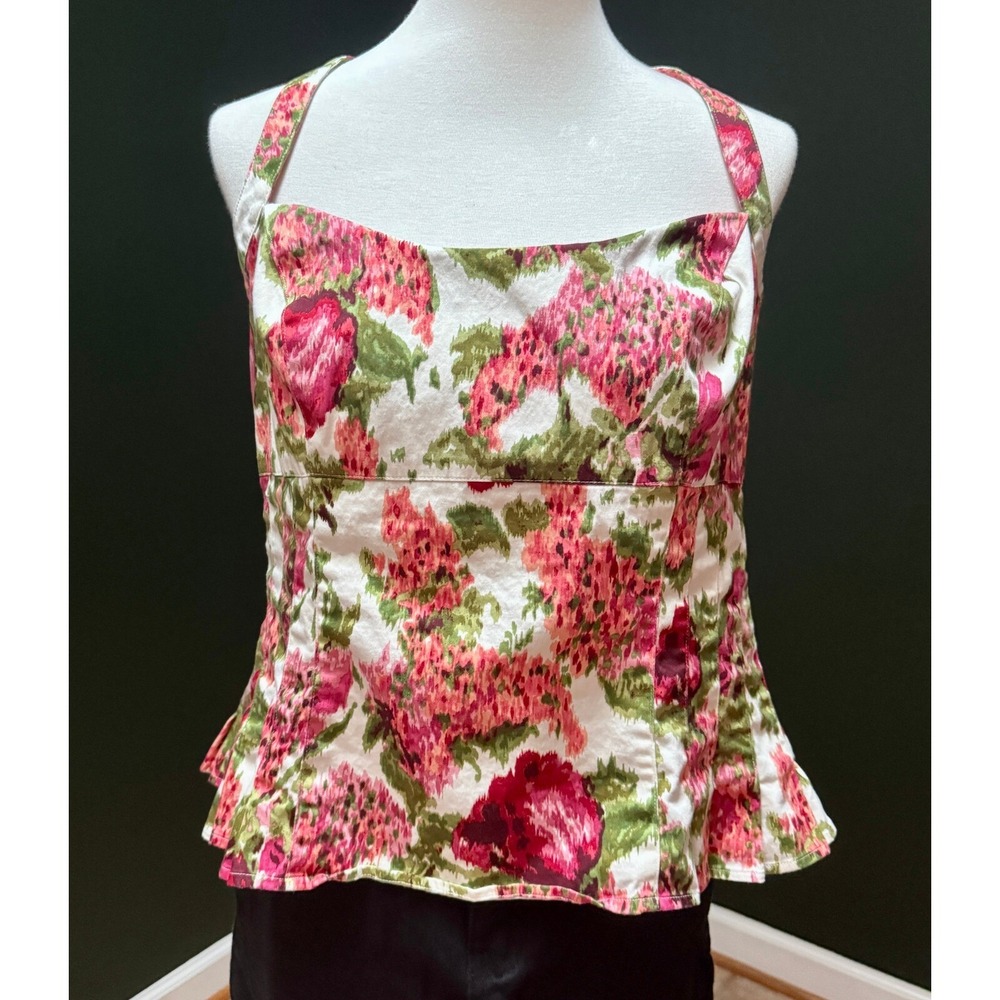 Bandalino‎ Flora Stretch Peplum Halter Top Women's 16